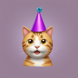 Cat with party hat