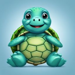 a green turtle sits on a blue teddy bear jpg file, in the style of realistic yet stylized, emotive faces, 2d game art, applecore, dotted, soft gradients