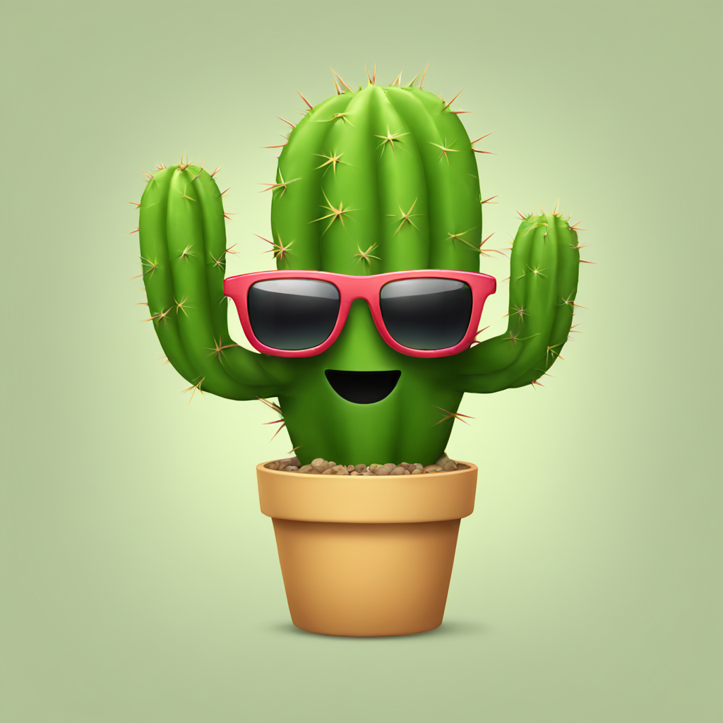 Cactus with sunglasses