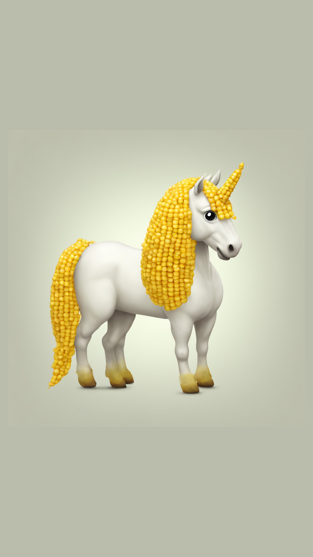 Unicorn made out of corn